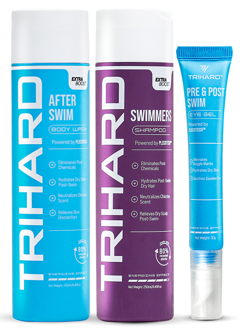 After-Swim Body Wash Extra Boost + Swimmers Shampoo Extra Boost + Pre & Post Swim Eye Gel
